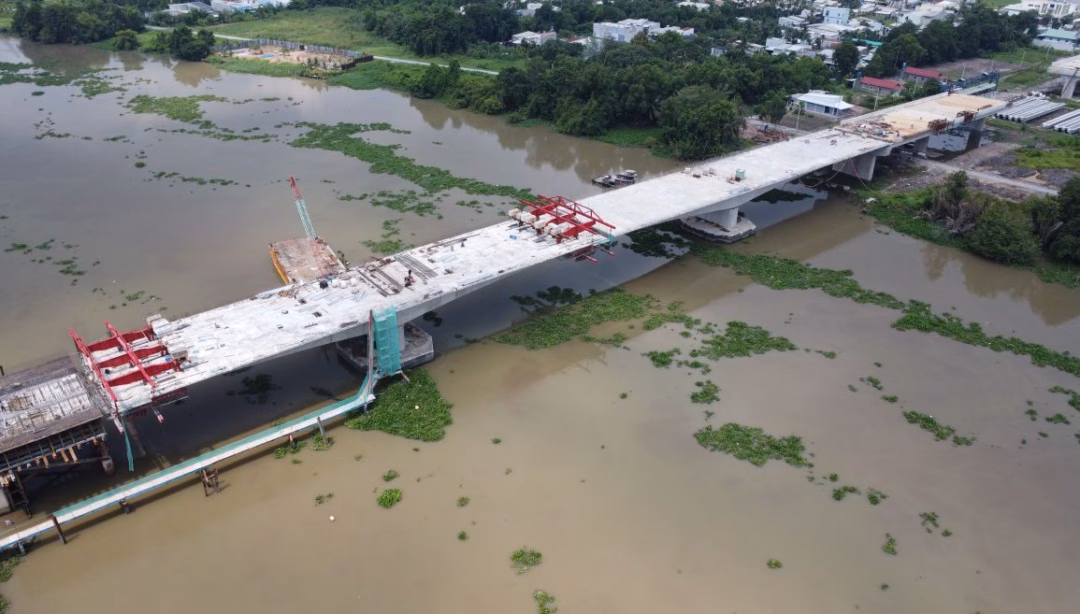Cầu Bình Gởi trên tuyến Vành đai 3 đã hợp long cuối tháng 6.2025. Ảnh: Đình Trọng