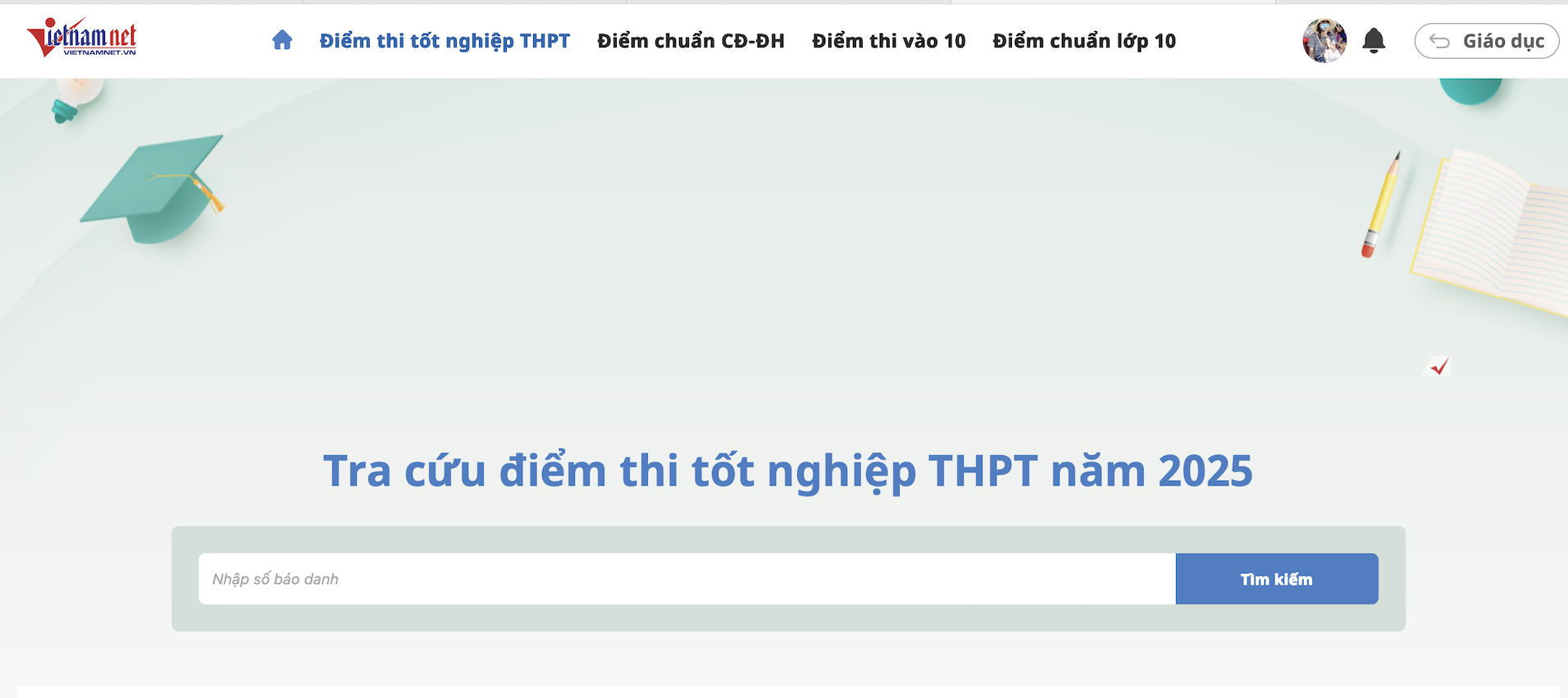 Cách tra cứu điểm thi tốt nghiệp THPT năm 2025
