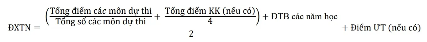 Khi nào các trường đại học công bố điểm sàn xét tuyển? Công thức tính điểm xét công nhận tốt nghiệp năm 2025. Ảnh: Bộ GDĐT