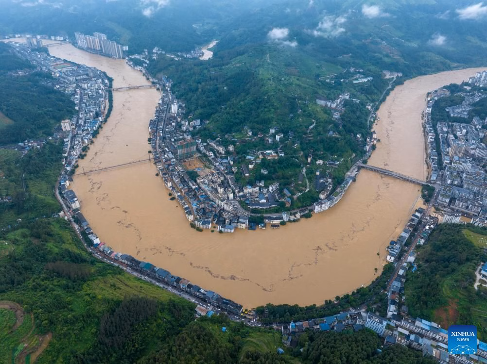 Lũ lụt ở huyện Tòng Giang, tỉnh Quý Châu, ngày 24.6.2025