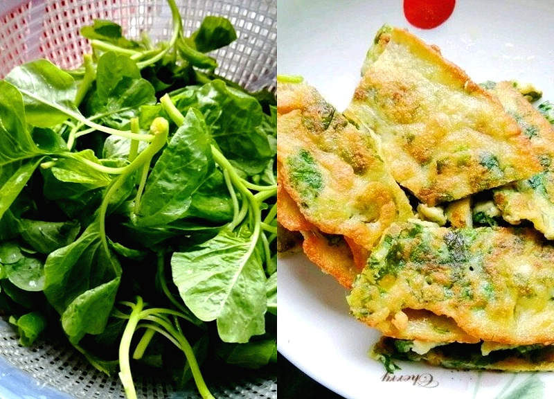Bánh trứng rau dền – Món “rau trường thọ” 10.000đ, gấp đôi dinh dưỡng