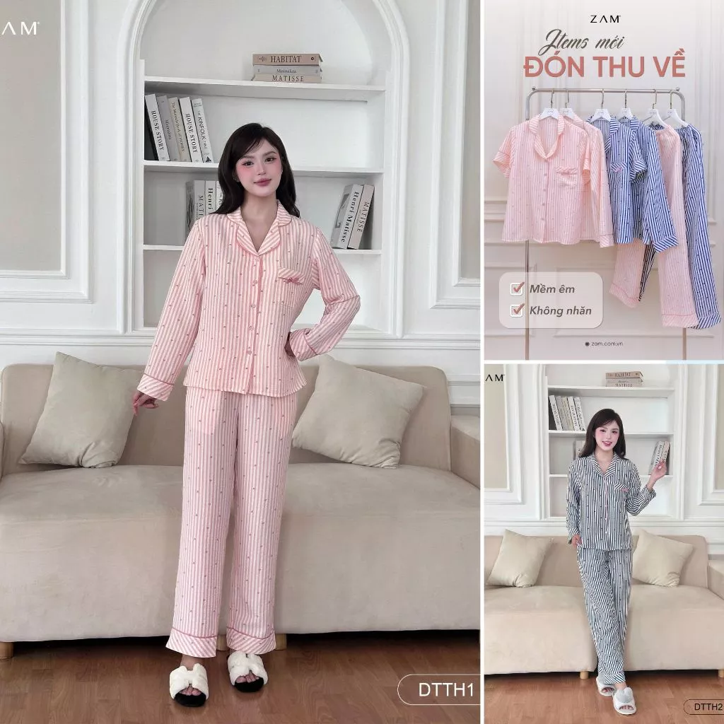 Mặc pijama dài tay vào mùa hè có nóng không? Tôi đã thử và cái kết bất ngờ với bộ pijama ZAM Dài Tay Kẻ Caro Trẻ Trung