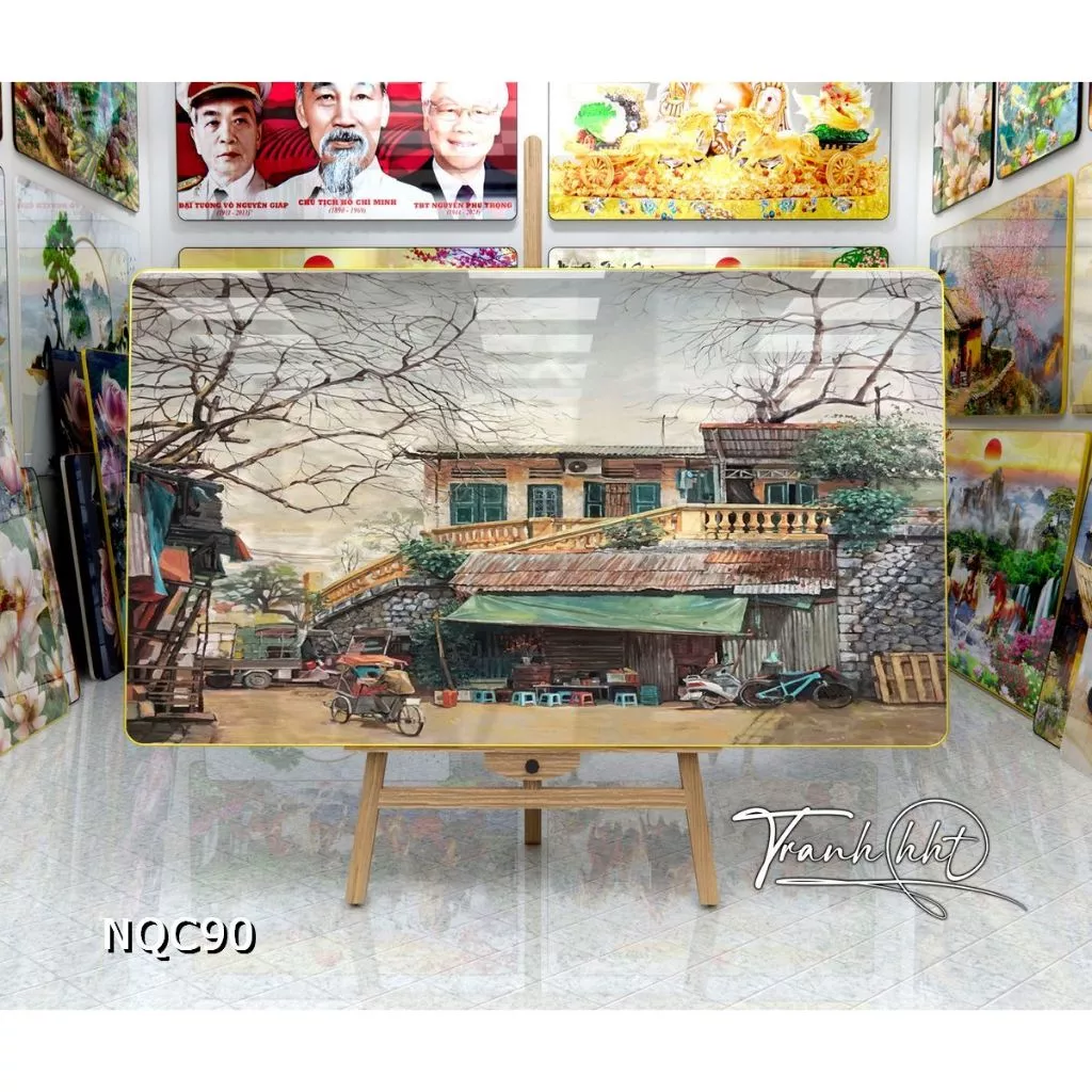 Làm thế nào để treo tranh gương phòng khách sao cho không bị lỗi thời và vẫn giữ được vibe Hà Nội xưa?