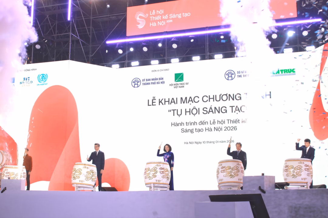 Ban tổ chức v&agrave; đại diện UNESCO khai mạc Lễ hội Thiết kế S&aacute;ng tạo H&agrave; Nội 2026