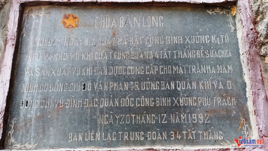 Căn cứ sản xuất vũ kh&iacute; tại ch&ugrave;a B&agrave;n Long trong thời kh&aacute;ng chiến