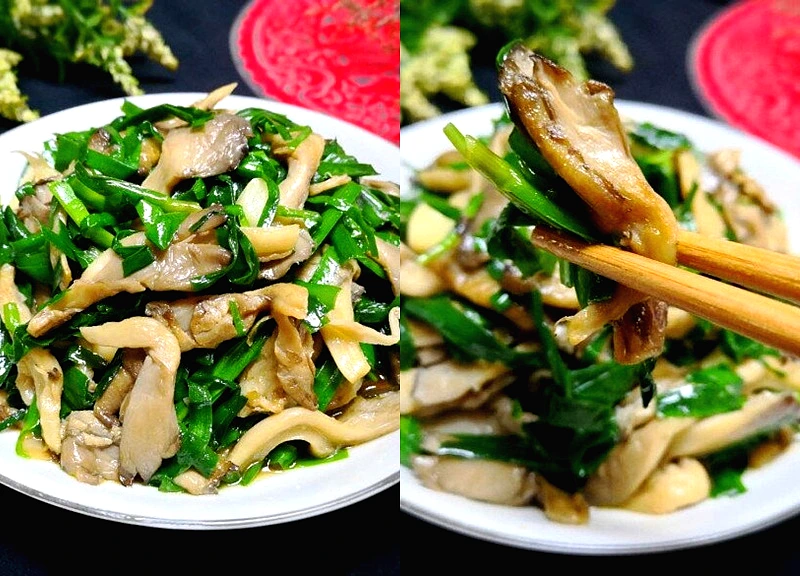 Hẹ xào nấm – Món chay giá rẻ, bổ gan tự nhiên, thơm ngon trong 5 bước