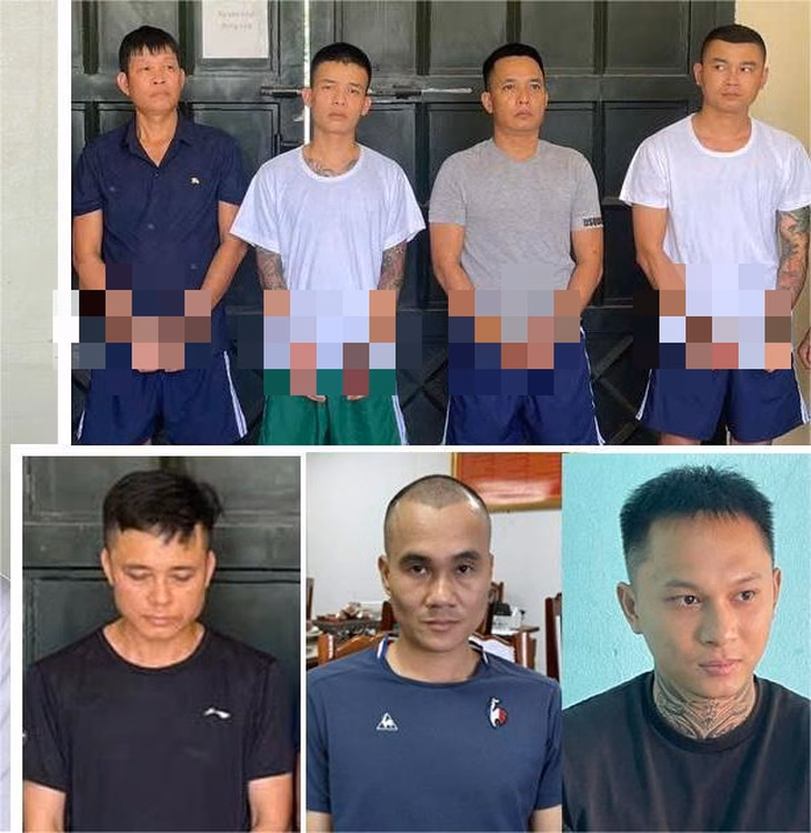 Băng nhóm Ý “Ẻng” bị tạm giữ hình sự vì can dự vào hoạt động kinh tế Các nghi phạm liên quan đến Bùi Quốc Ý vừa bị tạm giữ hình sự - Ảnh: Công an tỉnh Thanh Hóa cung cấp