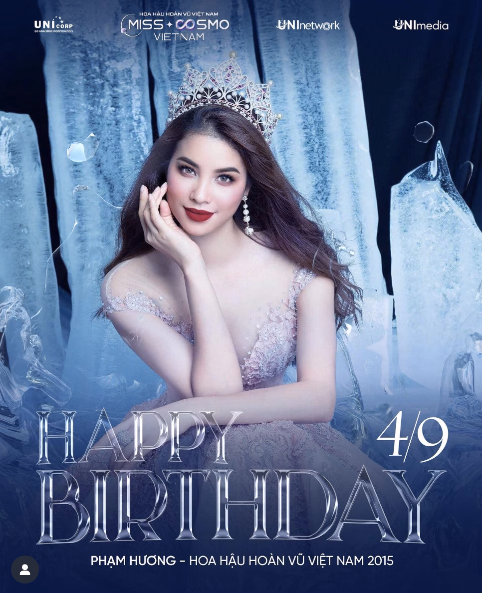 Dù đã rời công ty, thế nhưng Phạm Hương vẫn thường xuyên xuất hiện trên Fanpage Hoa hậu Hoàn vũ Việt Nam