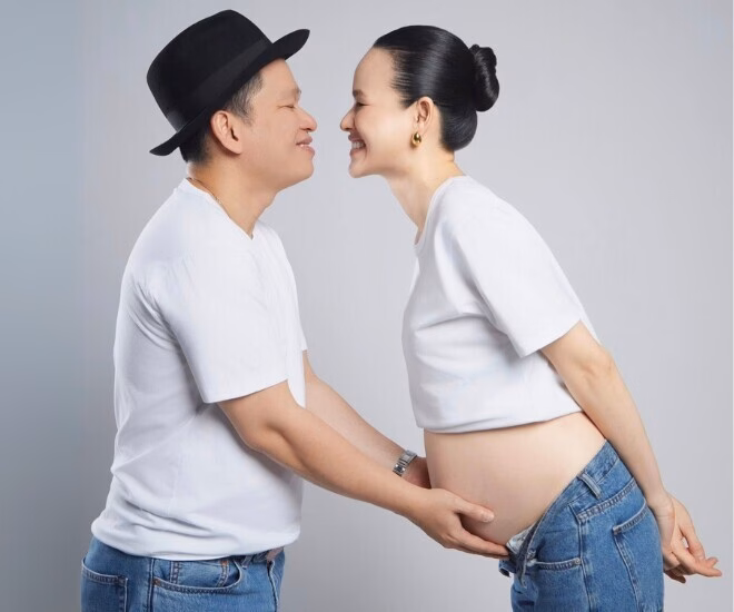 Siêu mẫu Tuyết Lan hé lộ bí quyết giữ dáng chuẩn trước giờ sinh con Tuyết Lan bầu sắp vỡ chum vẫn slay hết nấc.
