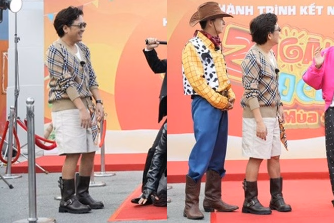 Trường Giang nói gì khi bị chê phong cách mới không phù hợp? Nhìn tổng thể, đây là một outfit mới mẻ và hợp thời, tuy nhiên khi lên người "10 khó" lại trở nên lạc quẻ. Nhiều người cho rằng, Trường Giang hợp nhất có lẽ vẫn là trang phục thanh lịch, tối giản.