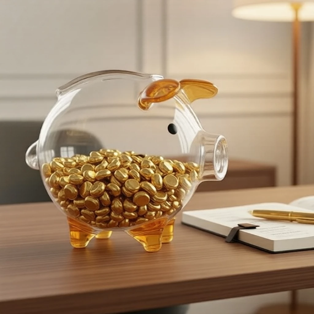 Những bất ngờ khi để tiền tiết kiệm trong hũ đựng bằng kính trong suốt – chi tiết mà ít người để ý tới.