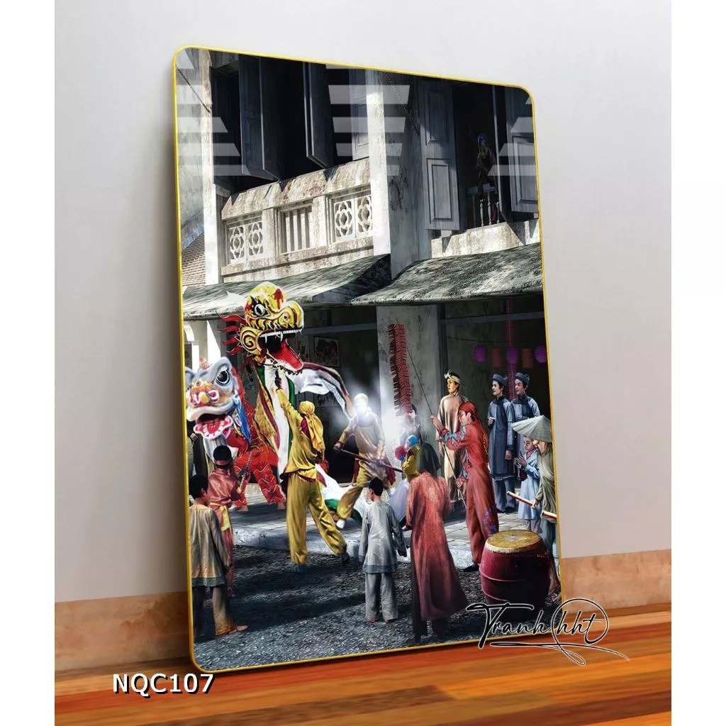 Làm thế nào để treo tranh múa lân lên tường mà không làm mất đi vẻ đẹp của nó?