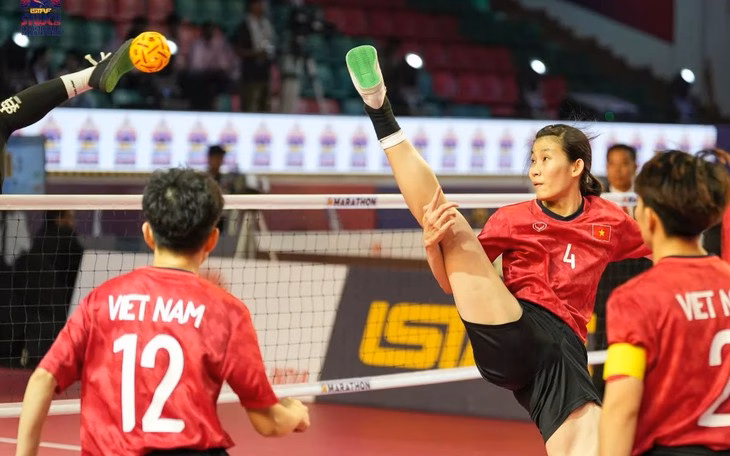 Cầu mây Việt Nam gây bất ngờ tại giải vô địch thế giới 2025 Đánh bại Thái Lan, tuyển cầu mây Việt Nam vào chung kết giải thế giới - Ảnh 2.