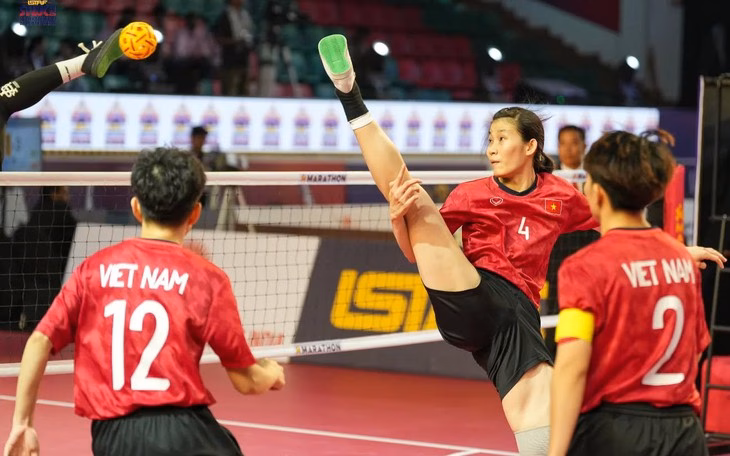 Cầu mây Việt Nam gây bất ngờ tại giải vô địch thế giới 2025 Đánh bại Thái Lan, tuyển cầu mây Việt Nam vào chung kết giải thế giới - Ảnh 4.