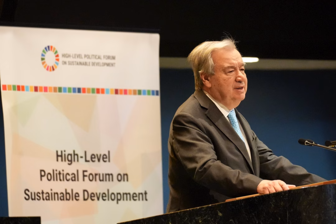 Diễn đàn Chính trị Cấp cao về Phát triển Bền vững năm 2025 Tổng Thư ký LHQ António Guterres: Báo cáo cho thấy các SDG vẫn trong tầm tay nhưng chỉ khi chúng ta hành động với sự khẩn trương, đoàn kết và quyết tâm vững chắc.