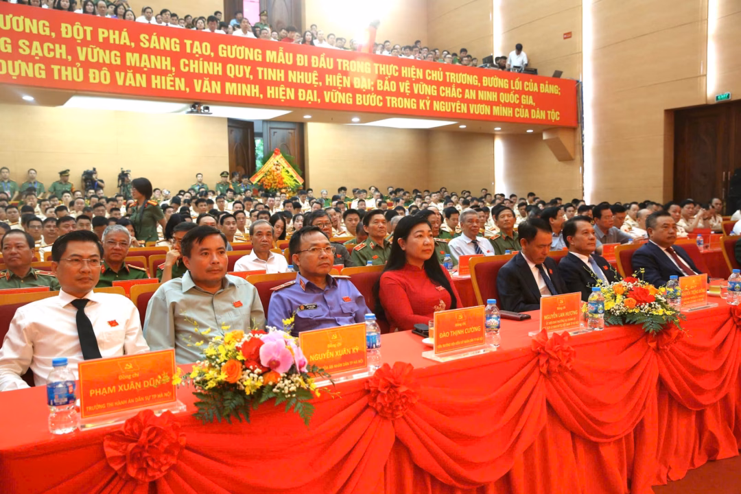 Khai mạc Đại hội Đại biểu Đảng bộ Công an Hà Nội lần thứ XXIX Các đại biểu tham dự đại hội.