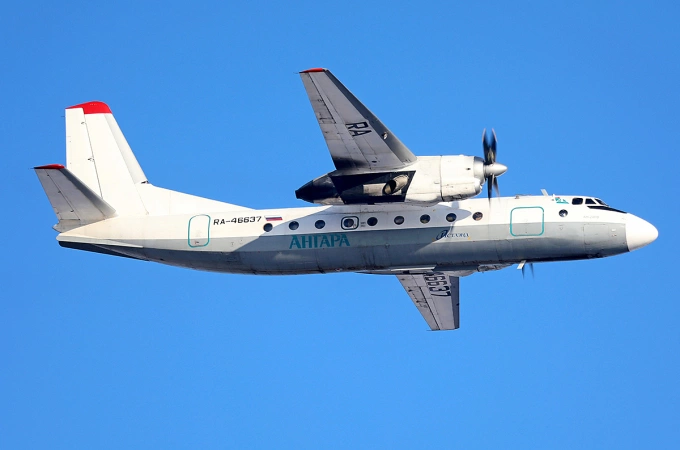 Máy bay An-24 của hãng hàng không Angara Airlines vào năm 2024. Ảnh: RussianPlanes