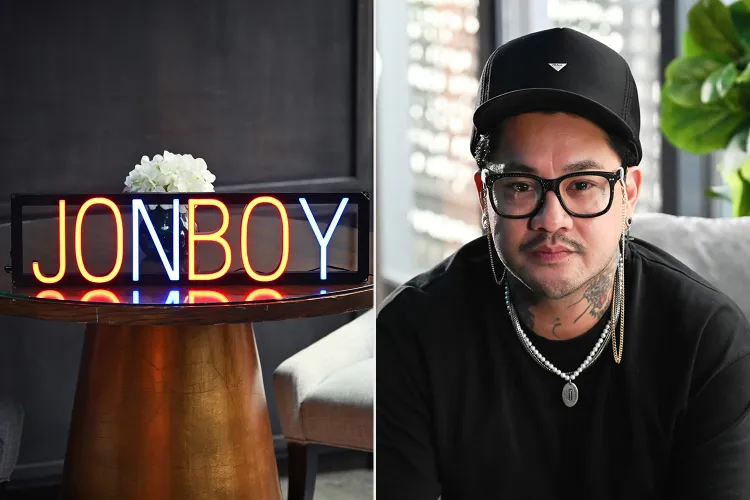 Tattoo artist Jonathan “JonBoy” Valena at Dream Downtown in New York City.