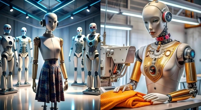Robot lên sàn diễn: Tương lai của thời trang trong kỷ nguyên công nghệ Robot có thể tham gia sản xuất hoặc mở ra nhu cầu thiết kế trang phục cho chính nó trong tương lai. Ảnh: