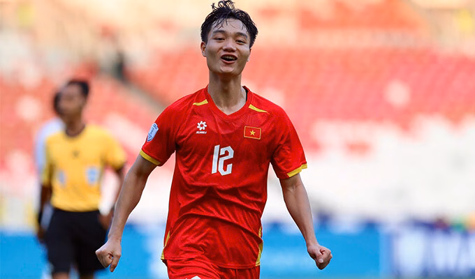 Xuân Bắc ghi dấu ấn đậm nét trong lần đầu tiên ra mắt chính thức cùng U23 Việt Nam ở một giải đấu lớn - Ảnh: Anh Khoa