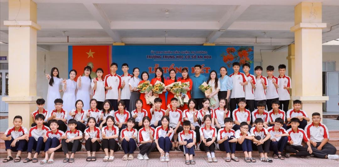 Học sinh Trường Trung học cơ sở An Hòa (Phường An Phong, Thành phố Hải Phòng). Ảnh: Website Nhà trường.