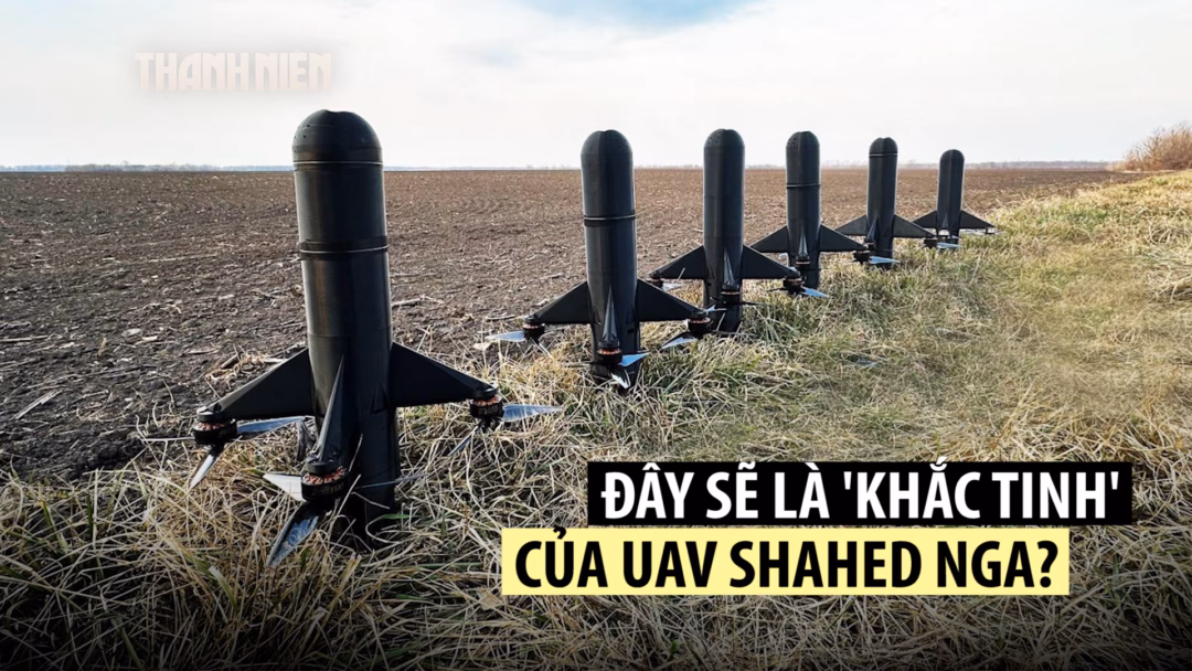 Ukraine khoe tên lửa - UAV kỳ dị là "thợ săn Shahed" Nga