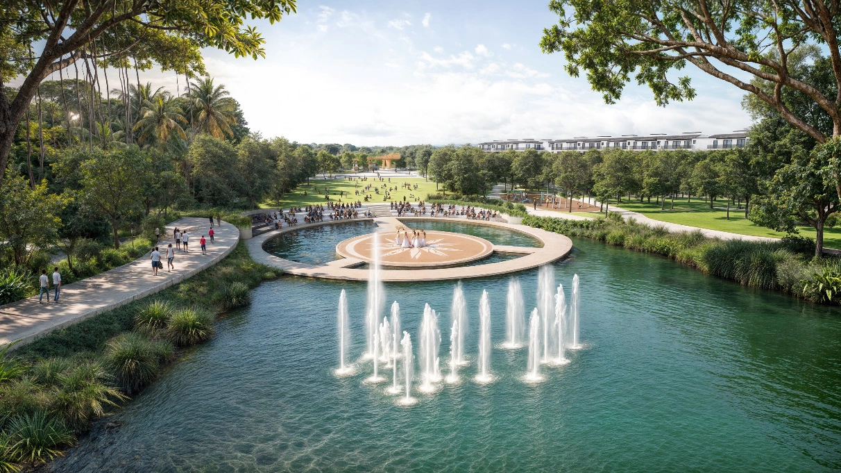 Phối cảnh quảng trường sự kiện của Thanh Ph&uacute; Centre Point. Ảnh: BIM Land