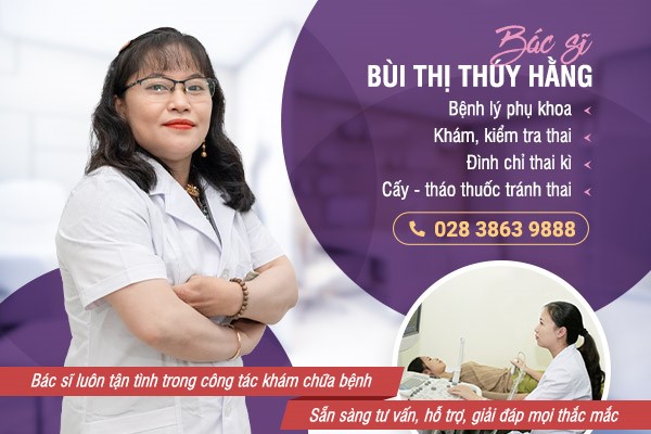 Bác sĩ Bùi Thị Thúy Hằng khám phụ khoa tại Phòng Khám Hồng Cường