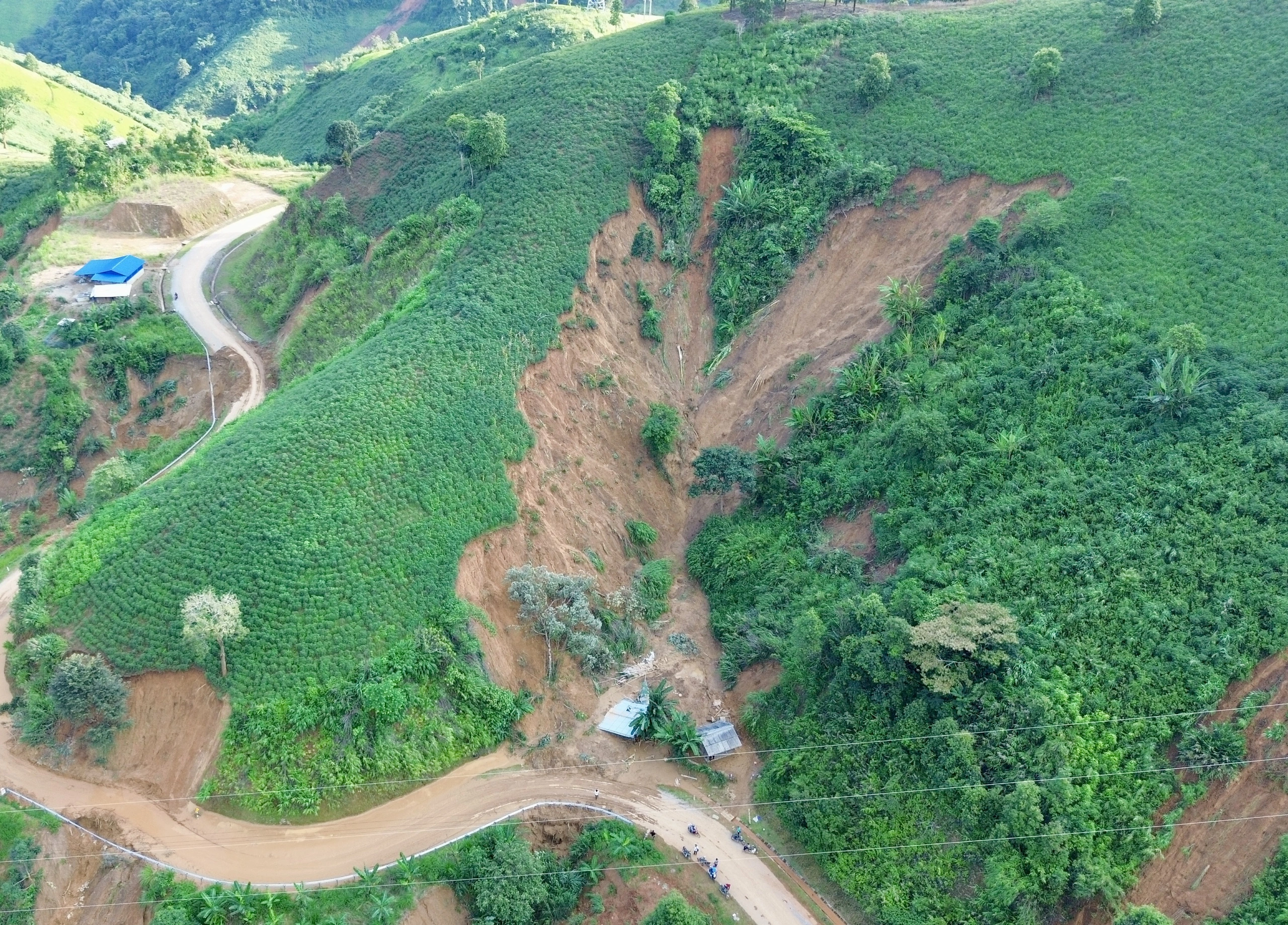 Khu vực xảy ra vụ sạt lở đất khiến 3 cháu nhỏ tử vong