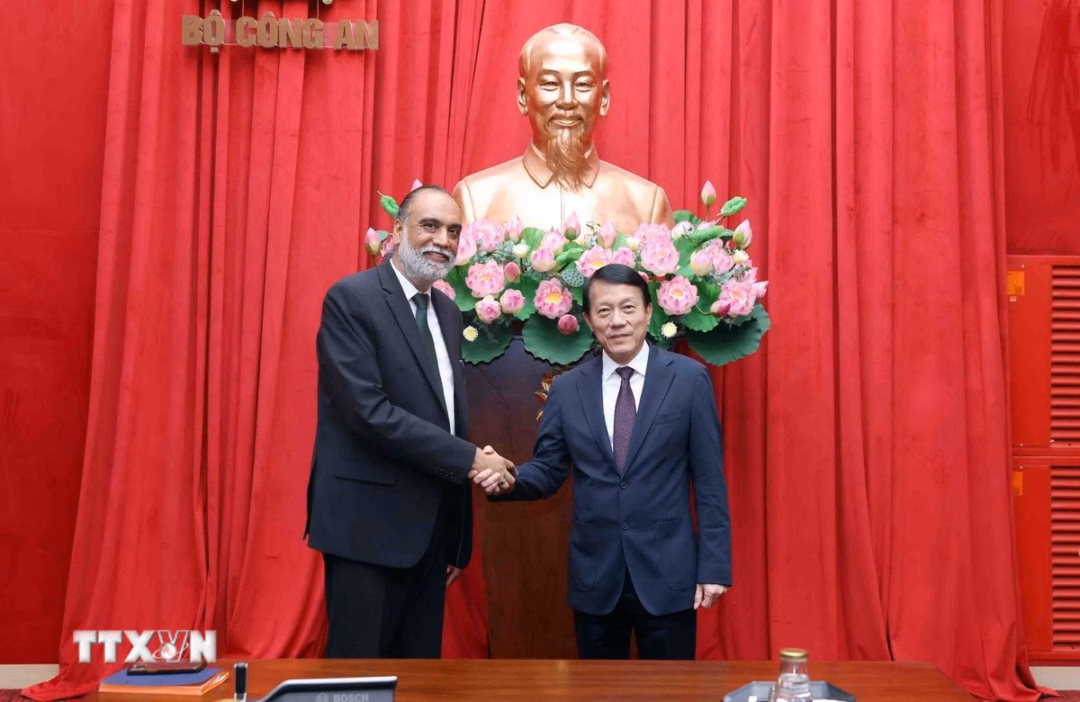 Bộ C&ocirc;ng an Việt Nam tiếp đ&oacute;n Ph&oacute; Tổng Thư k&yacute; Li&ecirc;n Hợp Quốc Amandeep Singh Gill