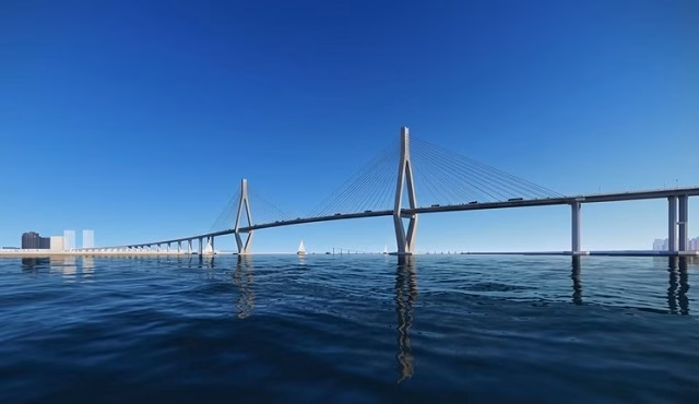 Phối cảnh Cầu Ph&uacute; Mỹ 2 &ndash; 8 l&agrave;n xe, d&agrave;i 6,3 km