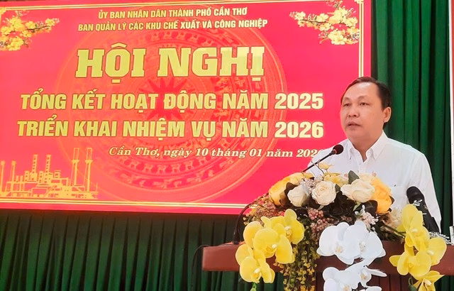 Lê Công Lý – Trưởng Ban quản lý KCN Cần Thơ tại hội nghị Lê Công Lý – Trưởng Ban quản lý KCN Cần Thơ tại hội nghị