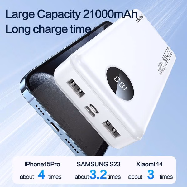 Mua sạc dự phòng Pisen giá tốt tại Viettel Store, Top 10 lựa chọn không thể bỏ qua Sạc dự phòng Pisen Pro D301 21000mAh 22.5W