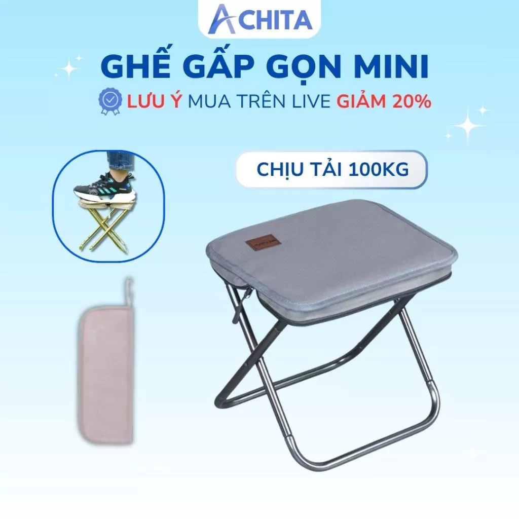 Ghế gấp gọn mini ACHITA G37: Lựa chọn tiết kiệm không gian cho người hay “đi dã ngoại”