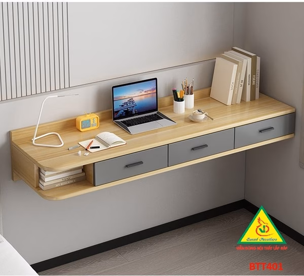Làm thế nào để tối ưu không gian làm việc tại nhà với bàn làm việc treo tường thông minh?