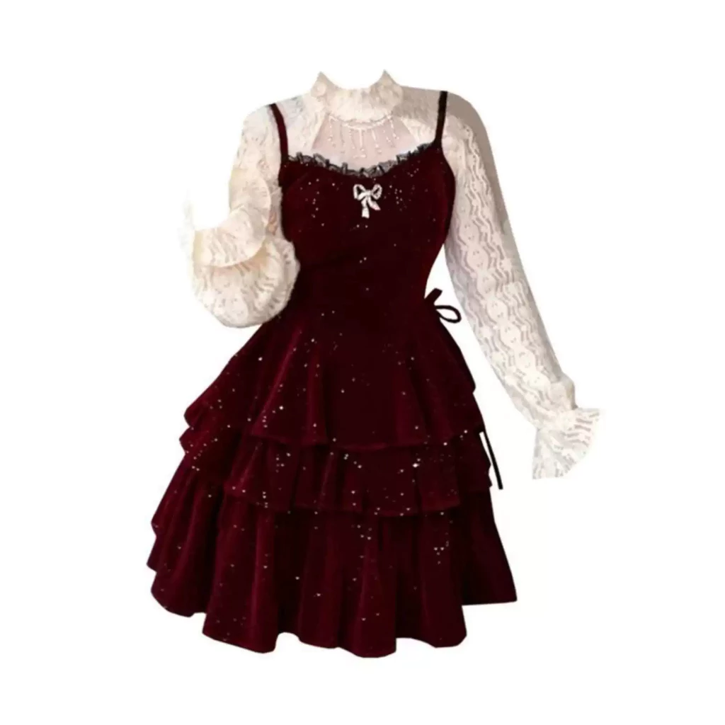 Mặc Đầm Len Dự Tiệc Đỏ Rực Rỡ Mùa Lễ Hội: 3 Sai Lầm Phổ Biến Cần Tránh Khi Chọn Yếm Đỏ Kim Tuyến