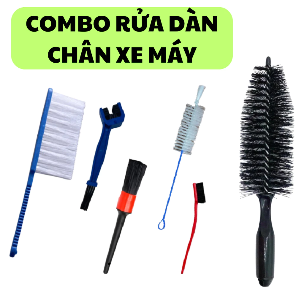 Làm sạch dàn chân xe máy tại nhà không còn khó với bộ dụng cụ rửa xe chuyên nghiệp
