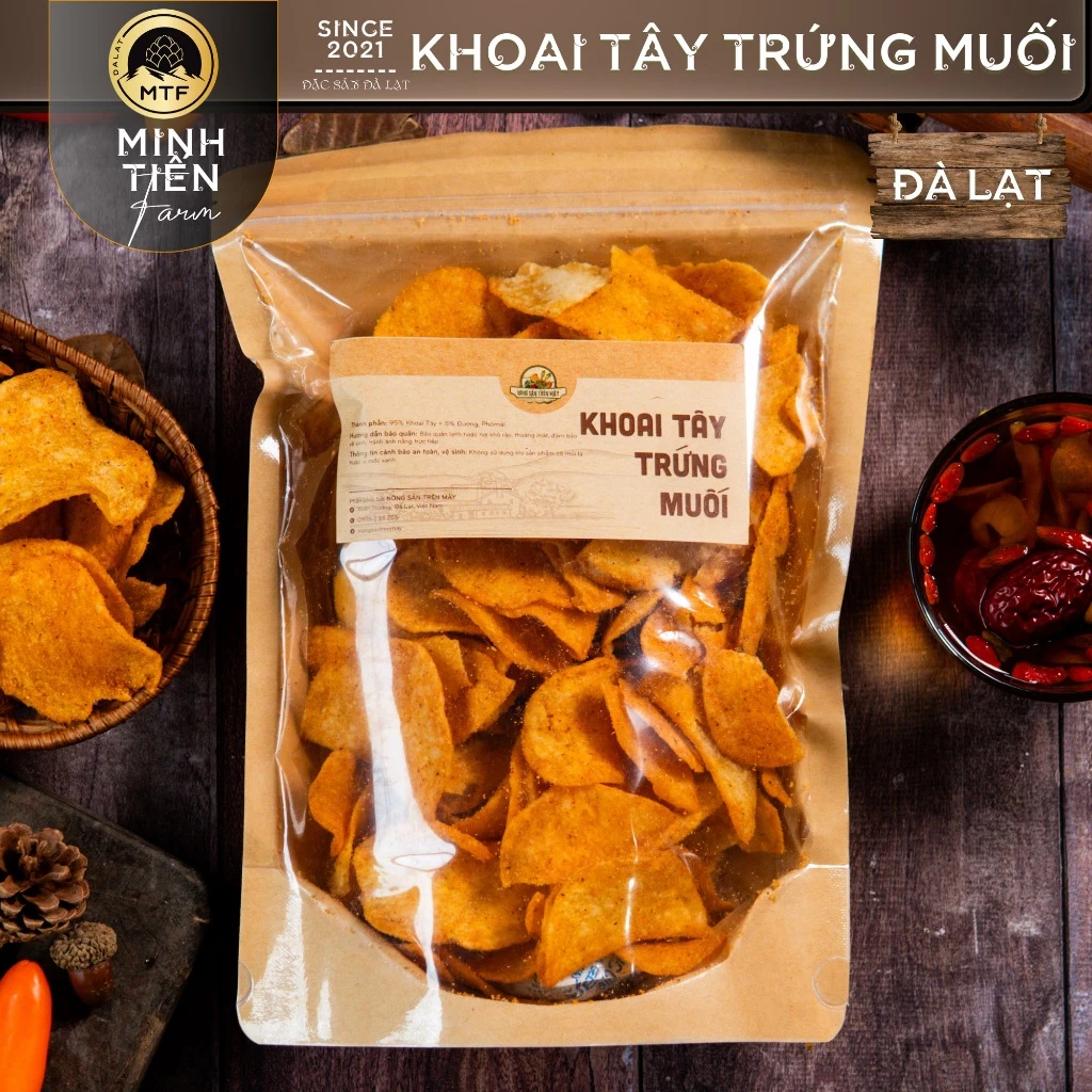 Làm thế nào để không bị ‘đắng mặt’ khi mua khoai tây sấy trứng muối không rõ nguồn gốc?