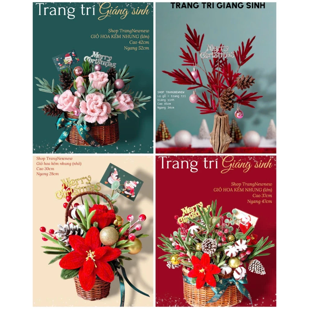 Làm thế nào để chọn lọ hoa kẽm nhung trang trí Giáng sinh phù hợp với không gian nhà bạn?