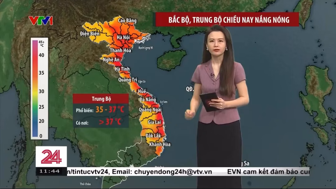 Bản tin thời tiết 11h30 ngày 2/8/2025 từ Đài Truyền hình Việt Nam