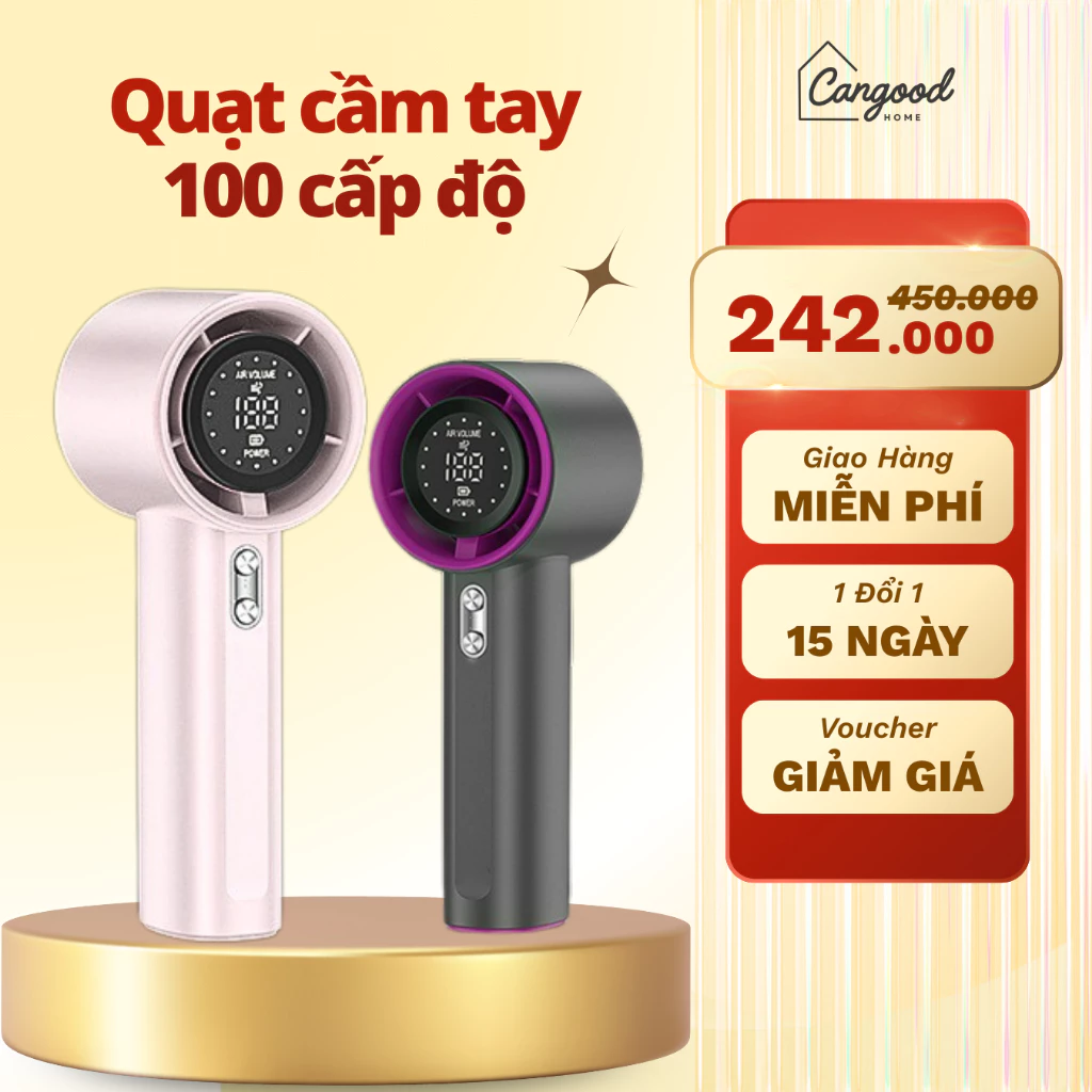 Quạt Cầm Tay Mini CANGOOD 100 Cấp Độ Gió: Mẹo Chọn Đúng Sản Phẩm Để Không “Nóng Cổ” Mỗi Ngày