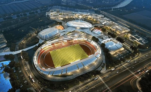 Phối cảnh Khu thể dục thể thao quốc gia Rạch Chiếc. Ảnh: Sở X&acirc;y dựng TPHCM