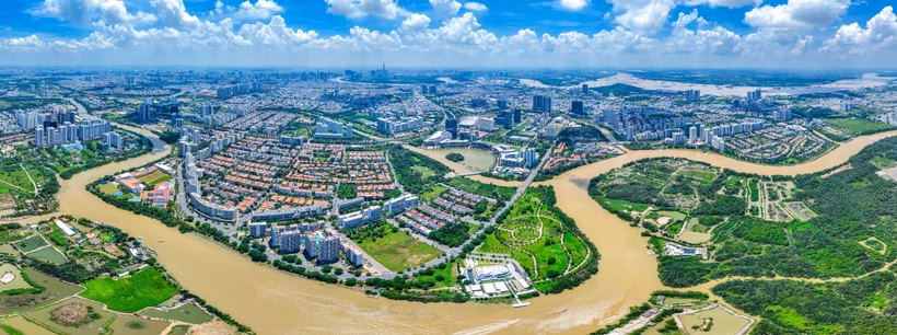 Toàn cảnh khu Phú Mỹ Hưng ngày nay Toàn cảnh khu Phú Mỹ Hưng ngày nay