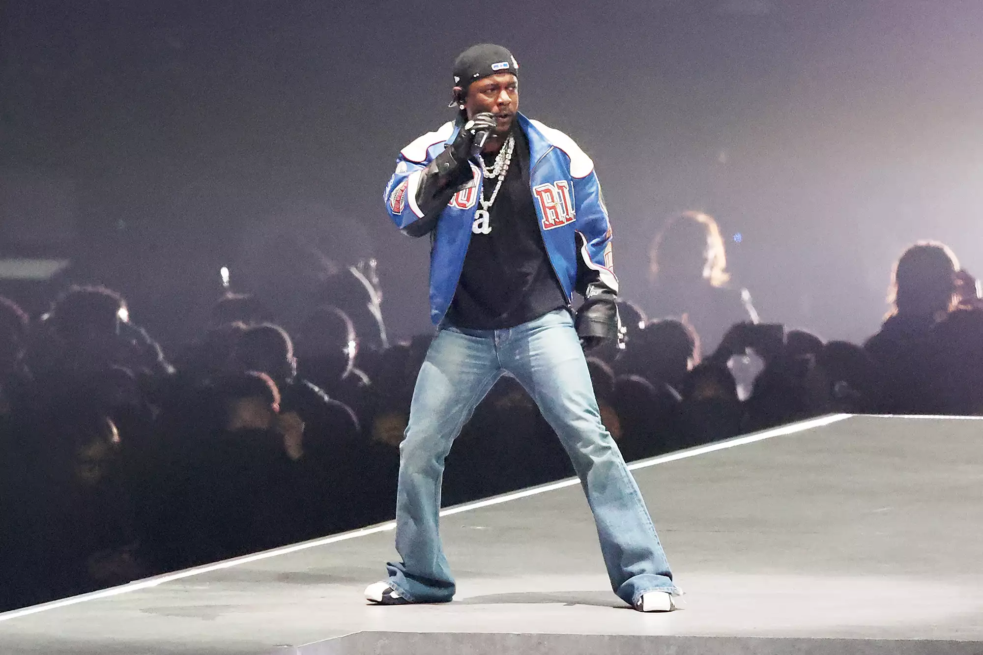 Kendrick Lamar performs onstage during Apple Music Super Bowl LIX Halftime Show at Caesars Superdome on February 09, 2025 in New Orleans, Louisiana