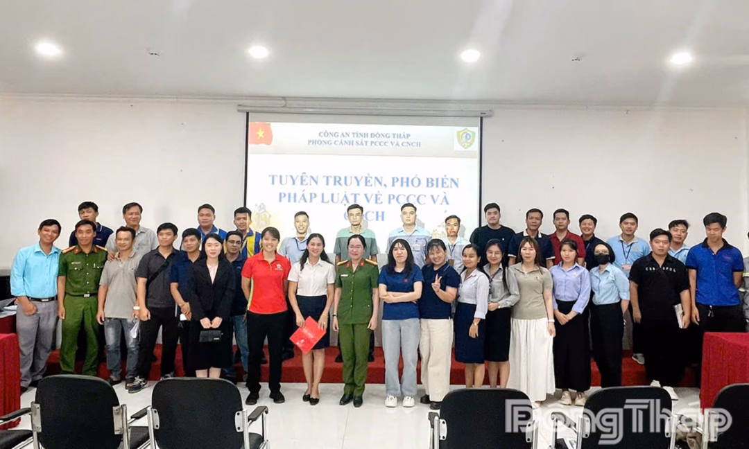 Đồng Tháp: Tuyên truyền luật phòng cháy chữa cháy cho người dân khu công nghiệp