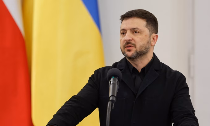 Tổng thống Ukraine Volodymyr Zelensky tại Warsaw, Ba Lan, th&aacute;ng 12/2025