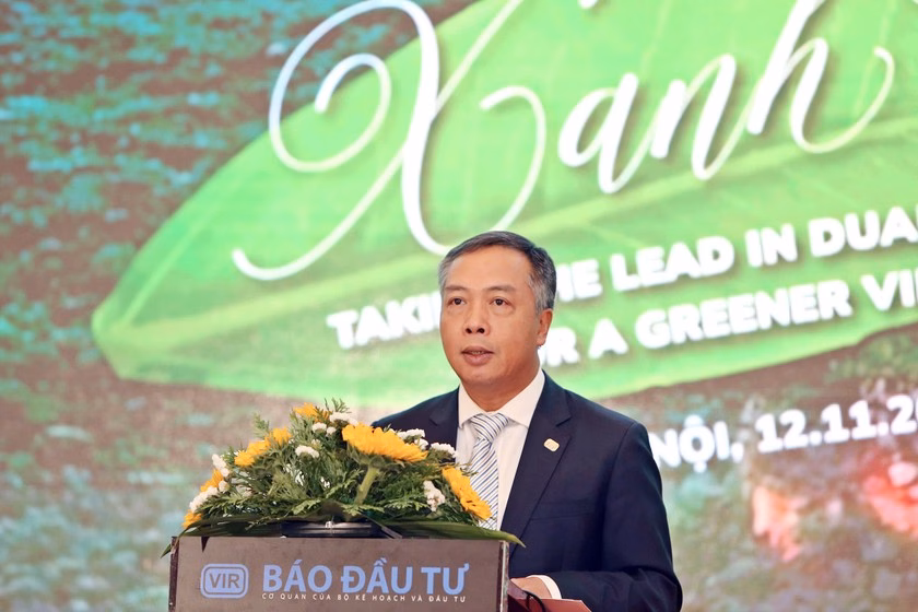 Ông Lê Trọng Minh - Tổng biên tập Báo Đầu tư phát biểu khai mạc hội thảo.