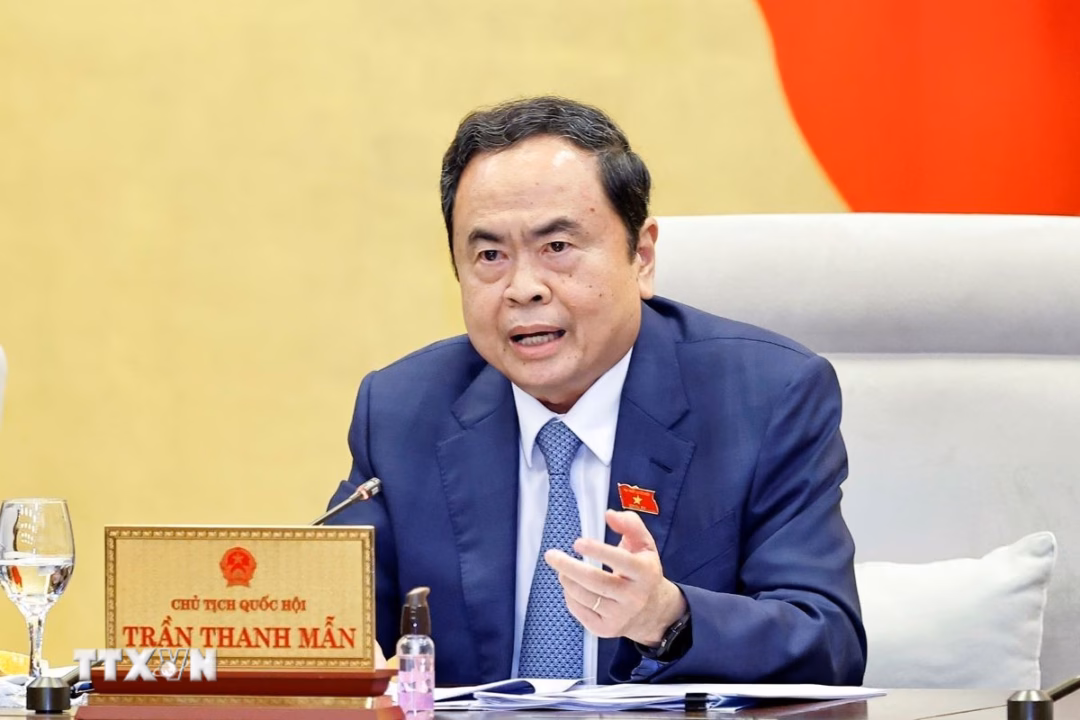 Chủ tịch Quốc hội Trần Thanh Mẫn phát biểu