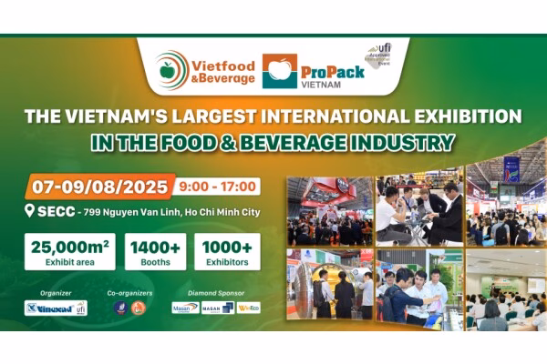 Triển lãm Vietfood &amp; Beverage – Propack Vietnam 2025 sẽ diễn ra từ ngày 7 đến 9/8 tại TP. HCM