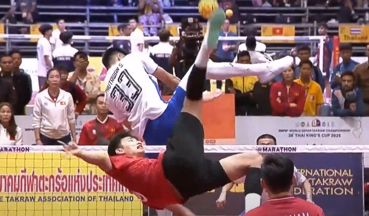 Cầu mây Việt Nam gây bất ngờ tại giải vô địch thế giới ISTAF 2025 Đánh bại Thái Lan, tuyển cầu mây Việt Nam vào chung kết giải thế giới - Ảnh 2.